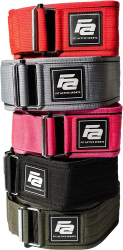 Miniatura 7 de Fit Active Sports Cinturón de levantamiento de pesas autobloqueante Cinturón de levantamiento de pesas premium para entrenamiento cruzado, Negro