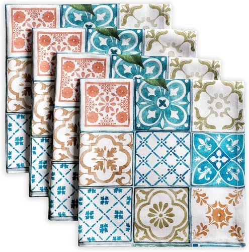 Miniatura 32 de Maison d' Hermine Happy Florals - Juego de 4 servilletas 100% algodón suave y cómodo perfectas para cenas familiares, bodas, fiestas de cóctel, 063