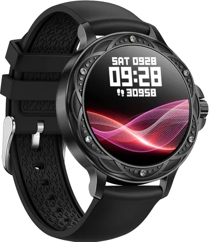 Miniatura 2 de Reloj para mujer Hombre Fitness Tracker, relojes inteligentes de diamantes rosas para mujer (respuesta/hacer llamadas) con pantalla táctil a