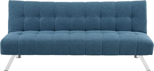 Miniatura 10 de OSP Home Furnishings Sawyer - Sofá futón convertible con fácil elevación y patas de acero inoxidable, tela azul
