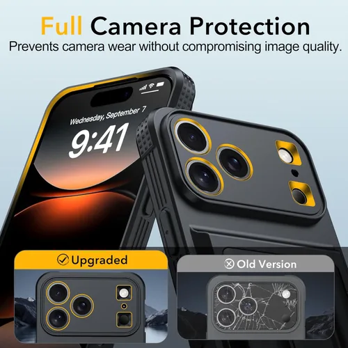 Miniatura 4 de Oterkin Funda tipo cartera para iPhone 17 Pro Max [4-5 tarjeteros] [soporte de soporte] [protección completa de la cámara] [bloqueo RFID] iPhone 17