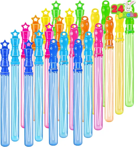 Miniatura 8 de JOYIN - Paquete a granel de 24 varitas grandes para burbujas, juguete de verano, uso en actividades al aire libre e interiores, para fiestas