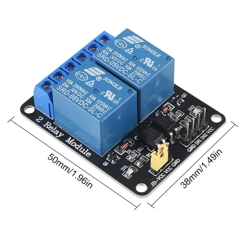 Miniatura 5 de Módulo de relé de estado sólido de 6 piezas, disparador de nivel alto/bajo, 5V, 2 canales para equipos de automatización de control