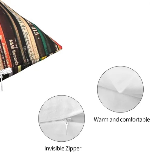 Miniatura 4 de Funda de almohada cuadrada clásica de discos de rock alternativo, funda de almohada decorativa con funda de cojín para coche, sofá, silla, cama