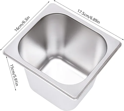 Miniatura 7 de Bain Marie Buffet - Mesa de vapor eléctrica de 4 bandejas de 850 W, calentador de alimentos con tapas, acero inoxidable, comercial, capacidad
