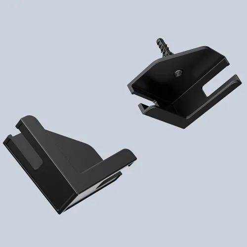 Miniatura 5 de Soporte de montaje en pared para tabletas Smartphones Fácil instala con adhesivo o tornillos EReader Montaje en pared Negro