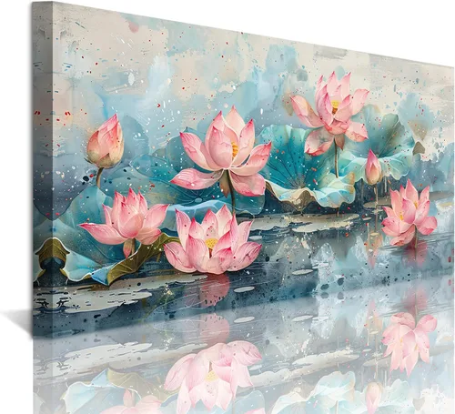 Miniatura 54 de Arte de Pared de Acuarela de Estilo Asiático Tradicional Chino Pájaro en Rama de Flor de Cerezo Roja Decoración Paisaje Floral Oriental Pintura