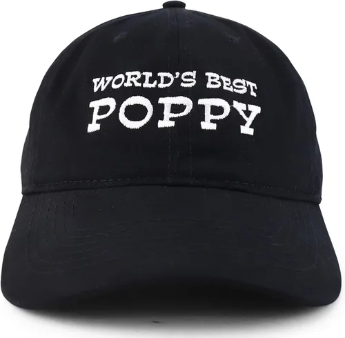Miniatura 2 de Trendy Apparel Shop World's Best Poppy bordado suave corona 100% algodón cepillado gorra