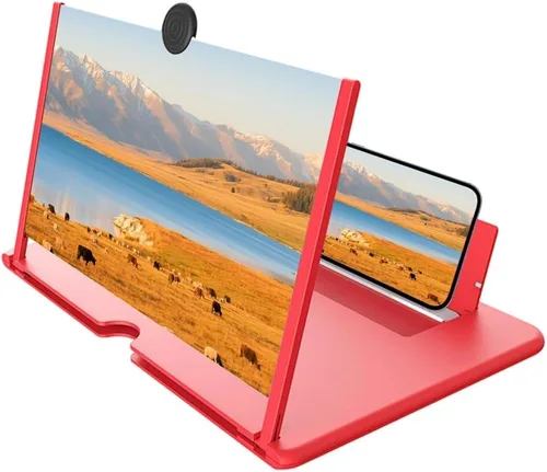 Lupa de teléfono de pantalla grande, pantalla 3D HD 2026 para películas, videos, juegos, soporte plegable para teléfono con amplificador de pantalla