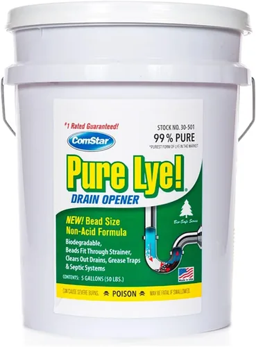 Miniatura 15 de Pure Lye Cuentas 99% puras de hidróxido de sodio Respetuoso con el medio ambiente, fuerza industrial, abridor de drenaje biodegradable Seguro