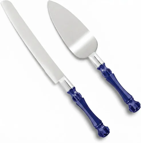 Miniatura 16 de Homi styles Juego Elegante de Cuchillo y Servidor para Pastel Blanco, Cortador de Pastel y Espátula para Pie, Juego de Servidor y Cuchillo