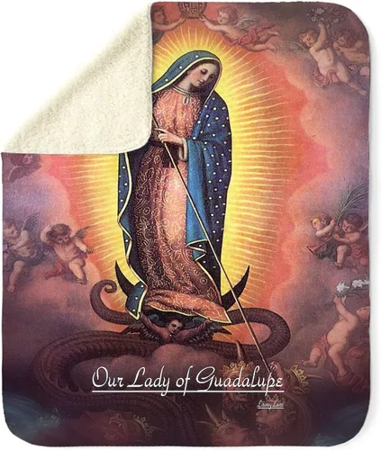 Miniatura 4 de CafePress Our Lady of Guadalupe Rev 12 - Manta de forro polar Sherpa B Sherpa de 60 pulgadas de largo x 50 pulgadas de ancho