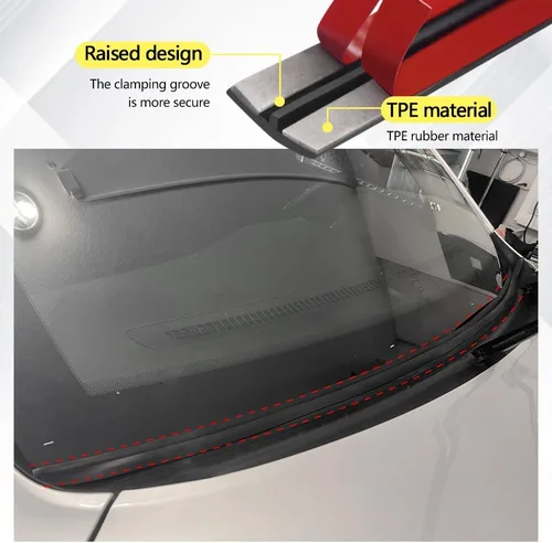Miniatura 7 de HAOBO Burlete de 23 pies para automóvil, burlete automotriz, forma de T, sello de techo corredizo con autoadhesivo, borde de goma impermeable