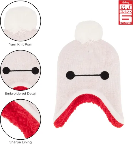 Miniatura 3 de Disney Boys' Winter Hat and Kids Gloves Set, Big Hero 6 Beanie for Ages 4-7
