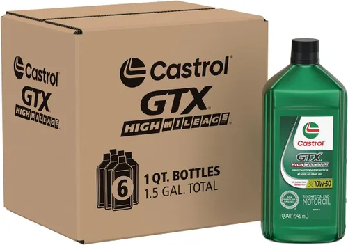 Miniatura 12 de Castrol GTX High Mileage 10W-30 Aceite de Motor de Mezcla Sintética, 5 Cuartos