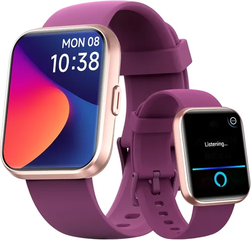 Miniatura 11 de Relojes inteligentes para hombre, Android y iPhone, 1.8 pulgadas HD Alexa reloj inteligente integrado con llamadas Bluetooth, IP68 impermeable