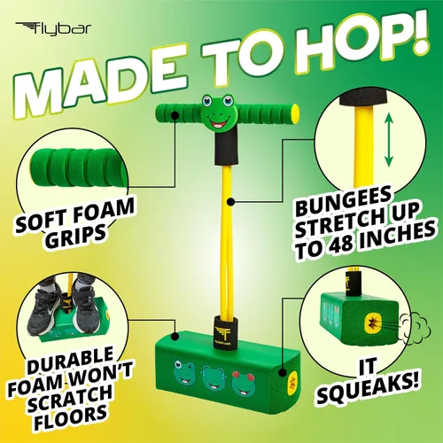 Miniatura 2 de Flybar Mi primer saltador de espuma Pogo para niños, divertido y seguro palo de pogo, espuma duradera y puente amortiguador para niños pequeños de 3