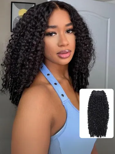 Miniatura 5 de Extensiones de pelo rizado virgen de Malasia UNice, venta al por mayor, 3 paquetes grado 7A sin procesar, extensiones de pelo humano color natural