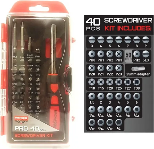 Miniatura 6 de BIRCHWOOD CASEY Kit de destornilladores básicos Juego de 22 llaves de armería duraderas y versátiles Estuche incluido
