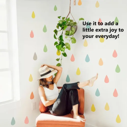 Miniatura 2 de Hajia Maceta colgante en forma de gota de agua, colgador de plantas de metal con maceta no desmontable, soporte para plantas colgantes