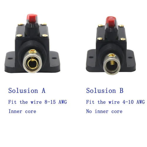 Miniatura 5 de ZOOKOTO 12V-24V DC 150A Disyuntor en Línea para Audio de Coche, Porta Fusibles con Reinicio, Inversor para Sistema de Interruptor de Estéreo