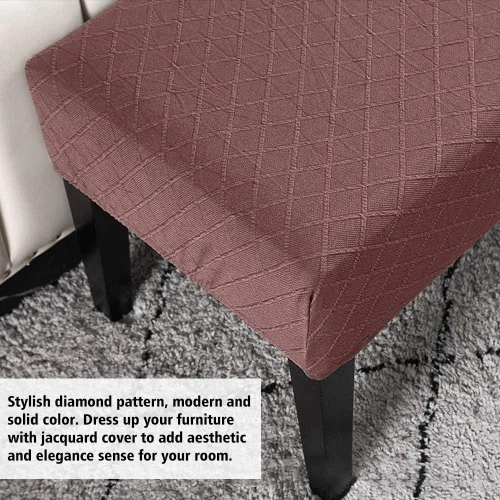 Miniatura 7 de Balana Fundas de banco de comedor jacquard, funda tapizada de elastano elástica, antipolvo, extraíble, lavable, protector de asiento para sala
