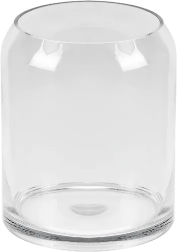 Jarrón grande de cristal escandinavo hecho a mano de 7 pulgadas de alto y 6 pulgadas de ancho, florero de cristal para ramo, jarrón de vidrio