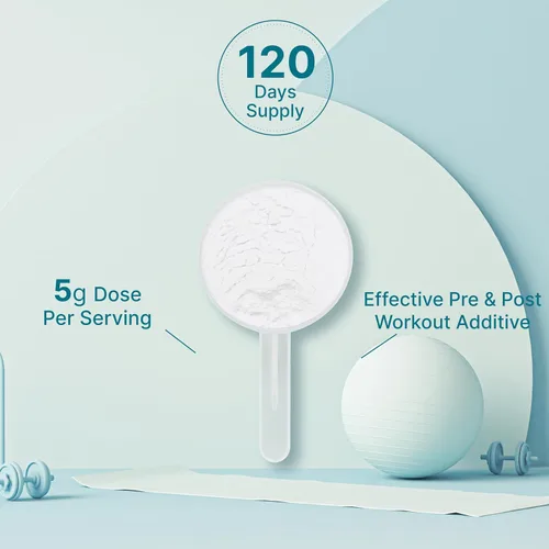 Miniatura 5 de Polvo de Monohidrato de Creatina Instantánea, 5g Por Porción – 120 Porciones Micronizado, Sin Sabor, Fórmula de Absorción Rápida Apoya