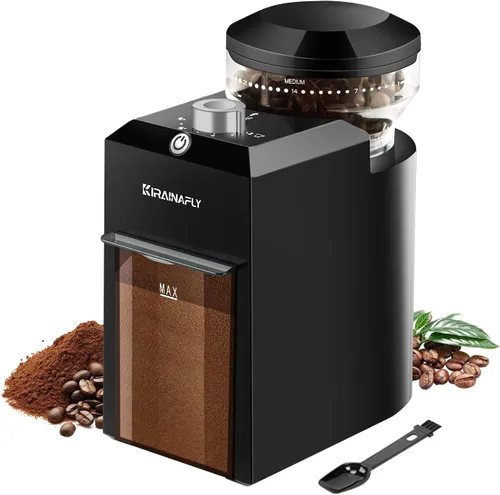 Molinillo de café eléctrico de muelas, molinillo de café ajustable con 28 configuraciones precisas de molienda para prensa francesa, café de goteo y