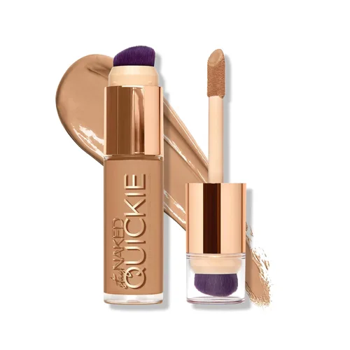 Miniatura 12 de Urban Decay Quickie Corrector impermeable de cobertura completa 24 horas, acabado mate natural, vitamina E hidratante, cepillo de pulido de doble