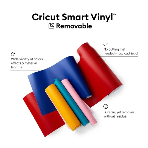 Miniatura 2 de Cricut Smart Vinyl - Extraíble (3 pies) - Naranja