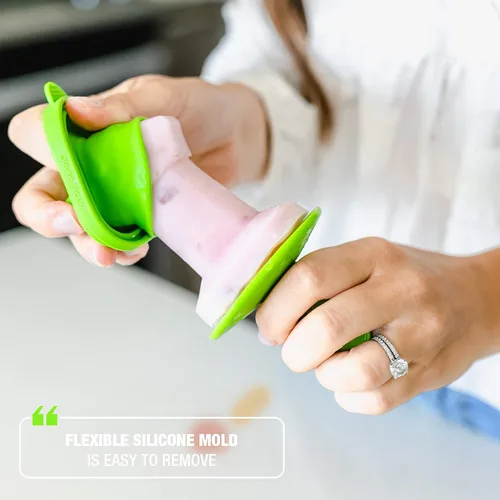 Miniatura 6 de Dinneractive Play Pop Popsicle Molds - Juego de 3 herramientas temáticas - Moldes de silicona reutilizables para paletas de bricolaje para niños