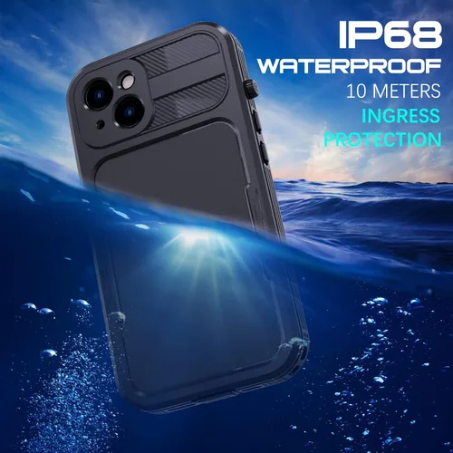 Miniatura 2 de Funda impermeable para iPhone 14 con protector de pantalla integrado, a prueba de polvo, a prueba de golpes, a prueba de caídas, cubierta protectora