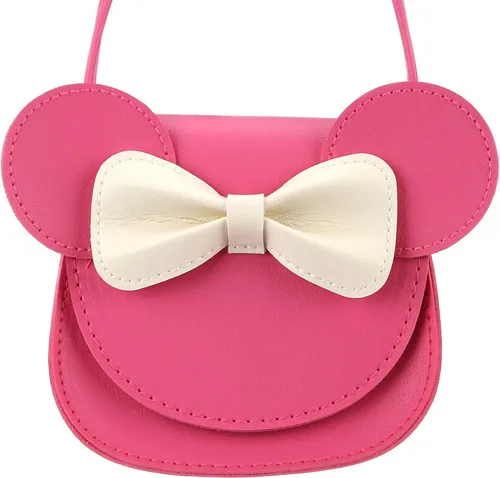 Miniatura 5 de Ondeam Little Mouse - Bolso cruzado con lazo para la oreja, bolso de hombro de poliuretano para niños y niñas