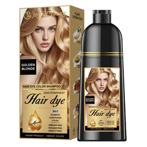 Miniatura 19 de Joyful Young Champú para teñir el cabello natural 3 EN 1, color de cabello para cobertura de canas, champú para teñir el cabello para mujeres