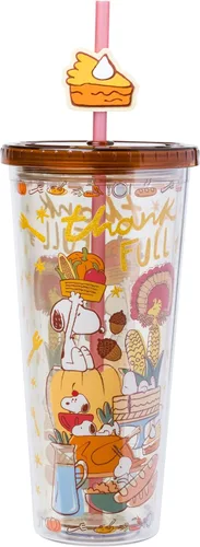 Miniatura 21 de Silver Buffalo Sanrio Hello Kitty Bow Pink Polka Dots - Vaso frío de plástico con tapa y tapa con pajita, 24 onzas Lazo Hello Kitty y lunares rosados