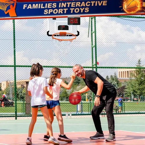 Miniatura 5 de Pro Mini juego de aros de baloncesto para interiores para puerta, aro de baloncesto de montaje en pared para oficina al aire libre, borde volcado