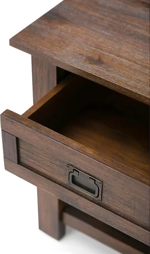 Miniatura 9 de Simpli Home Monroe Mesa de centro/de café rectangular, color marrón desgastado, Madera Noble, Carbón Marrón Envejecido