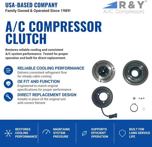 Miniatura 2 de RYC A/C Compresor Embrague AEG664-CL (Se adapta a Ford F-150 5.0L 2015, 2016, 2017)