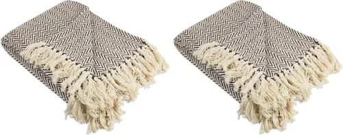 Miniatura 13 de DII Chevron Throw Collection Maneja de mano de algodón, 50x60, alcachofa