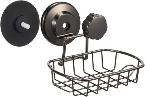 Miniatura 4 de SANNO Soporte de jabón con ventosa con ganchos, bandeja ahorradora de jabonera, soporte para esponja de jabón para pared de ducha, baño, bañera
