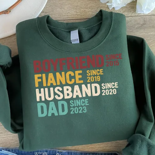 Miniatura 14 de Sudadera con capucha personalizada con diseño de línea de tiempo de la familia vintage