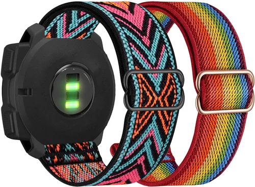 Miniatura 12 de Abanen Correas elásticas de reloj de 0.866 pulgadas para Garmin Instinct 3 de 1.772 pulgadas/2 Solares, correa de nailon elástico suave