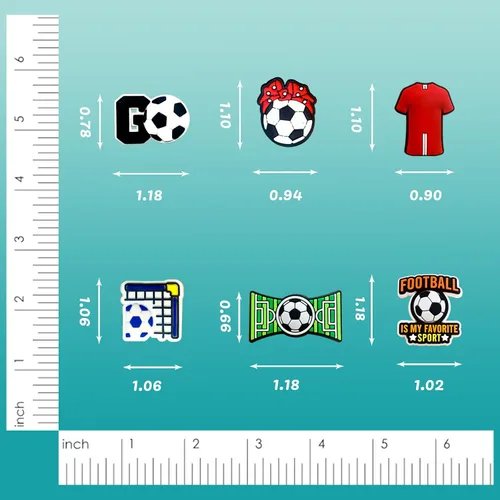 Miniatura 2 de Dijes deportivos para decoración de zuecos, accesorios para hombres de béisbol, sóftbol, fútbol, baloncesto, fútbol, accesorios