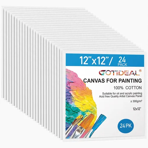 Miniatura 10 de GOTIDEAL Lienzos a granel para pintura, 5 x 7 pulgadas, paquete económico de 40 unidades, tableros de lienzo blanco imprimado con gesso – 100%