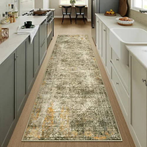 Miniatura 47 de PureCozy Alfombra de área beige de 2 x 3 pulgadas, lavable, vintage, pequeña, para entrada, cocina, suave, retro, floral, de pelo bajo, tapete