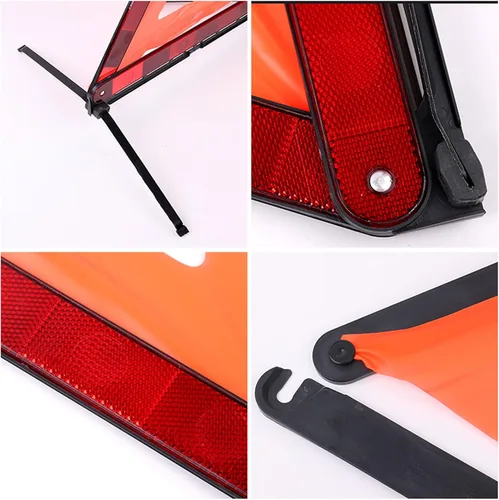 Miniatura 5 de KAFEEK Triángulo de advertencia reflectante para vehículos, kit de triángulo de seguridad en carretera de advertencia de emergencia, visibilidad