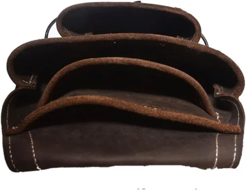 Miniatura 5 de Zeluga 20-148 Bolsa de herramientas de cuero de grano superior de 10 bolsillos, bronceado aceitado Bronceado Aceite