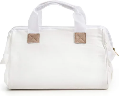 Miniatura 2 de Dickies Bolsa de trabajo de lona duradera de 16 pulgadas para pintores, carpinteros y constructores, cremallera resistente, asas reforzadas, Blanco