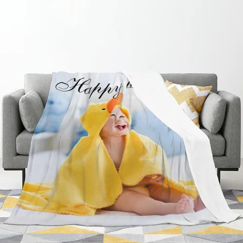Miniatura 2 de Mantas personalizadas con fotos, manta personalizada de collage de fotos, manta personalizada para parejas, con mis propias fotos, regalos de Foto 1